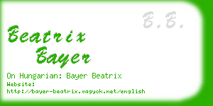 beatrix bayer business card